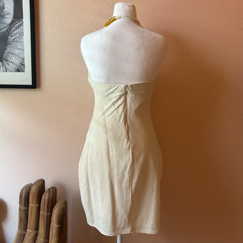 Zara Mini Beachy Bodycon Halter Dress